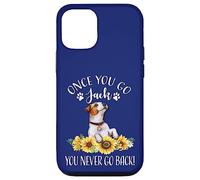 Carcasa para iPhone 12/12 Pro Sunflowers JRT Dog Lover Once You Go Jack Never Back