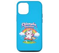 Carcasa para iPhone 12/12 Pro Superviviente de clamidia, Divertido Unicornio humorístico para Adultos