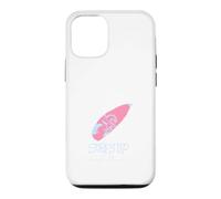 Carcasa para iPhone 12/12 Pro Surf's Up Mano Dibujado Rosa Surfboard Ocean