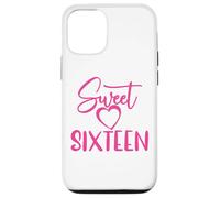 Carcasa para iPhone 12/12 Pro Sweet Sixteen para niñas, Color Rosa, 16 años, 16 cumpleaños