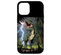 Carcasa para iPhone 12/12 Pro T-Rex Dinosaurio Roaring Forest Night Graphic Anime japonés