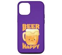 Carcasa para iPhone 12/12 Pro Taza Sonriente con Texto en inglés «Beer Happy Cute Smiling Mug