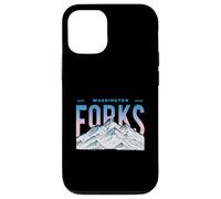 Carcasa para iPhone 12/12 Pro Tenedores Washington Mountain Senderismo Vintage Viajes al Aire Libre