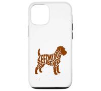 Carcasa para iPhone 12/12 Pro Terrier Dog Art Phrase Retro Distressed Silhouette Vintage