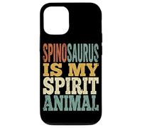 Carcasa para iPhone 12/12 Pro Texto Retro de Spinosaurus Is My Spirit Animal