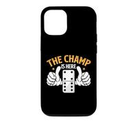 Carcasa para iPhone 12/12 Pro The Champ Is Here Dominó King Domino Player Tile Lover