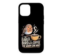 Carcasa para iPhone 12/12 Pro The Early Bird Gets Coffee The Worm Can Wait |-
