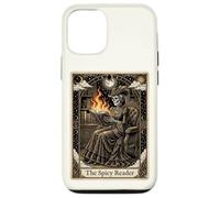 Carcasa para iPhone 12/12 Pro The Spicy Reader Tarot Card Skeleton Romantasy Amante de los Libros
