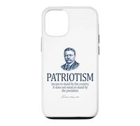 Carcasa para iPhone 12/12 Pro Theodore Roosevelt Patriotismo Cita Azul Marino Impresión