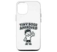 Carcasa para iPhone 12/12 Pro Tiny Boss Approved - Divertido gráfico humorístico para niños pequeños