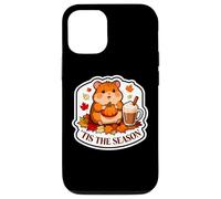 Carcasa para iPhone 12/12 Pro Tis The Season Hámster Otoño Otoño Calabaza Especias Hojas