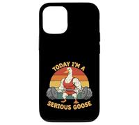Carcasa para iPhone 12/12 Pro Today I'm A Serious Goose Levantamiento Pesas Gimnasio Fitness