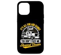 Carcasa para iPhone 12/12 Pro Tow Truck Driver Wrecker Its All Fun Until You Don't Pass me