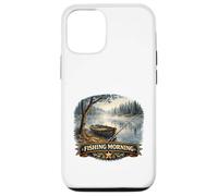 Carcasa para iPhone 12/12 Pro Tranquilo Lakeside Angler Amanecer Escape Wilderness