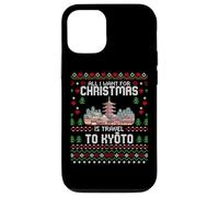 Carcasa para iPhone 12/12 Pro Travel To Kyoto Japón Pagoda Christmas Ugly Xmas Sweater