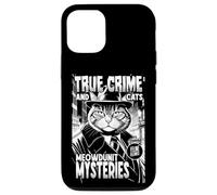 Carcasa para iPhone 12/12 Pro True Crime and Cats Meowdunit Mysteries, Divertido Amante de los Gatos