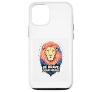Carcasa para iPhone 12/12 Pro Valiente Querido Corazón Coraje de un León Refranes Inspiran