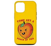 Carcasa para iPhone 12/12 Pro Ven a Obtener melocotón de Este Divertido Juego de Palabras de Frutas Kawaii