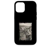 Carcasa para iPhone 12/12 Pro Viaje Vintage Divertido para Amantes de los Gatos en Lake District