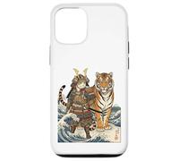Carcasa para iPhone 12/12 Pro Vintage Anime Samurai Gato en Guerrero Tigre Japonés Otaku