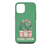 Carcasa para iPhone 12/12 Pro Vintage Focus On The Good Wildflower Camera Happy Thoughts