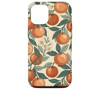 Carcasa para iPhone 12/12 Pro Vintage Orange Fruit and Blossom Botanical Pattern