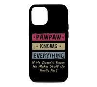 Carcasa para iPhone 12/12 Pro Vintage Pawpaw Knows Everything Dad Father Father's Day
