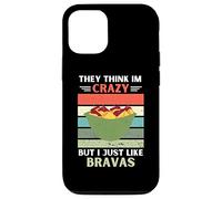 Carcasa para iPhone 12/12 Pro Vintage Piensan Que Estoy Loco Pero Me Gusta Bravas Lover