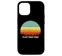 Carcasa para iPhone 12/12 Pro Vintage Retro Style 80s Happy Pine Trees Plant More Trees