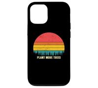 Carcasa para iPhone 12/12 Pro Vintage Retro Style 80s Happy Pine Trees Plant More Trees