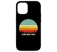 Carcasa para iPhone 12/12 Pro Vintage Retro Style 80s Happy Pine Trees Plant More Trees