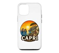 Carcasa para iPhone 12/12 Pro Vista del Atardecer de Capri Italia Mediterráneo Paisaje