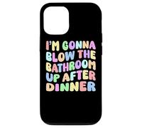 Carcasa para iPhone 12/12 Pro Voy a Volar el baño después de la Cena Retro Funny Meme