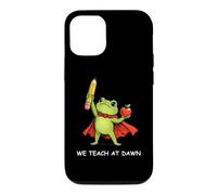 Carcasa para iPhone 12/12 Pro We Teach at Dawn Funny Teacher Frog Back to School Men Women