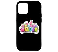 Carcasa para iPhone 12/12 Pro Welder Happy Easter Welding Bunny Egg Hunt Orejas Primavera
