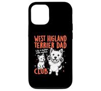 Carcasa para iPhone 12/12 Pro West Highland Terrier Dad Club Dog Dad Man Día del Padre