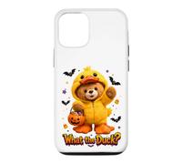 Carcasa para iPhone 12/12 Pro What The Duck Halloween Teddy Bear Wearing Yeallow Duck