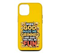 Carcasa para iPhone 12/12 Pro When God Made Me Grinned This Will Be Fun Christian
