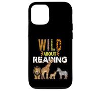 Carcasa para iPhone 12/12 Pro Wild About Reading Libros Animales del zoológico Amor Lectura de Libros
