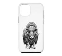 Carcasa para iPhone 12/12 Pro Wild Musk Buey Amante Ártico Vida Silvestre Naturaleza Arte