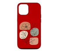 Carcasa para iPhone 12/12 Pro Wildflower Line Art Abstract Botanical Mid Century