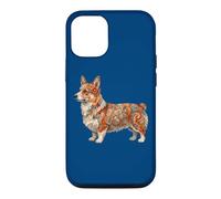 Carcasa para iPhone 12/12 Pro Womens Girls Kids Folk Art Illustration Corgi Dog Lover