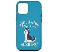 Carcasa para iPhone 12/12 Pro Womens Just A Girl Who Loves Siberian Husky Dog Lover