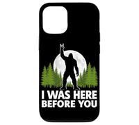 Carcasa para iPhone 12/12 Pro Yo estuve aquí Antes de ti Bigfoot Rock On Rock and Roll Forest