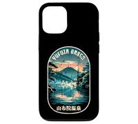 Carcasa para iPhone 12/12 Pro Yufuin Onsen Japón Hot Spring Lake Japanese Kanji Souvenir