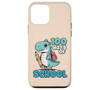 Carcasa para iPhone 12 Mini 100 días de Escuela Dino Cute Trex para niños y niños