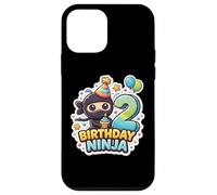 Carcasa para iPhone 12 Mini 2 años cumpleaños Ninja Boys Two 2nd Second Kids Party Fun