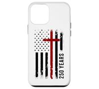 Carcasa para iPhone 12 Mini 250 Years Christian Faith Cross 1776-2026 Birthday American