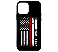 Carcasa para iPhone 12 Mini 250 Years Christian Faith Cross 1776-2026 Birthday American