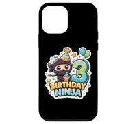 Carcasa para iPhone 12 Mini 3 años cumpleaños Ninja Boys 3rd Tercera Fiesta Infantil